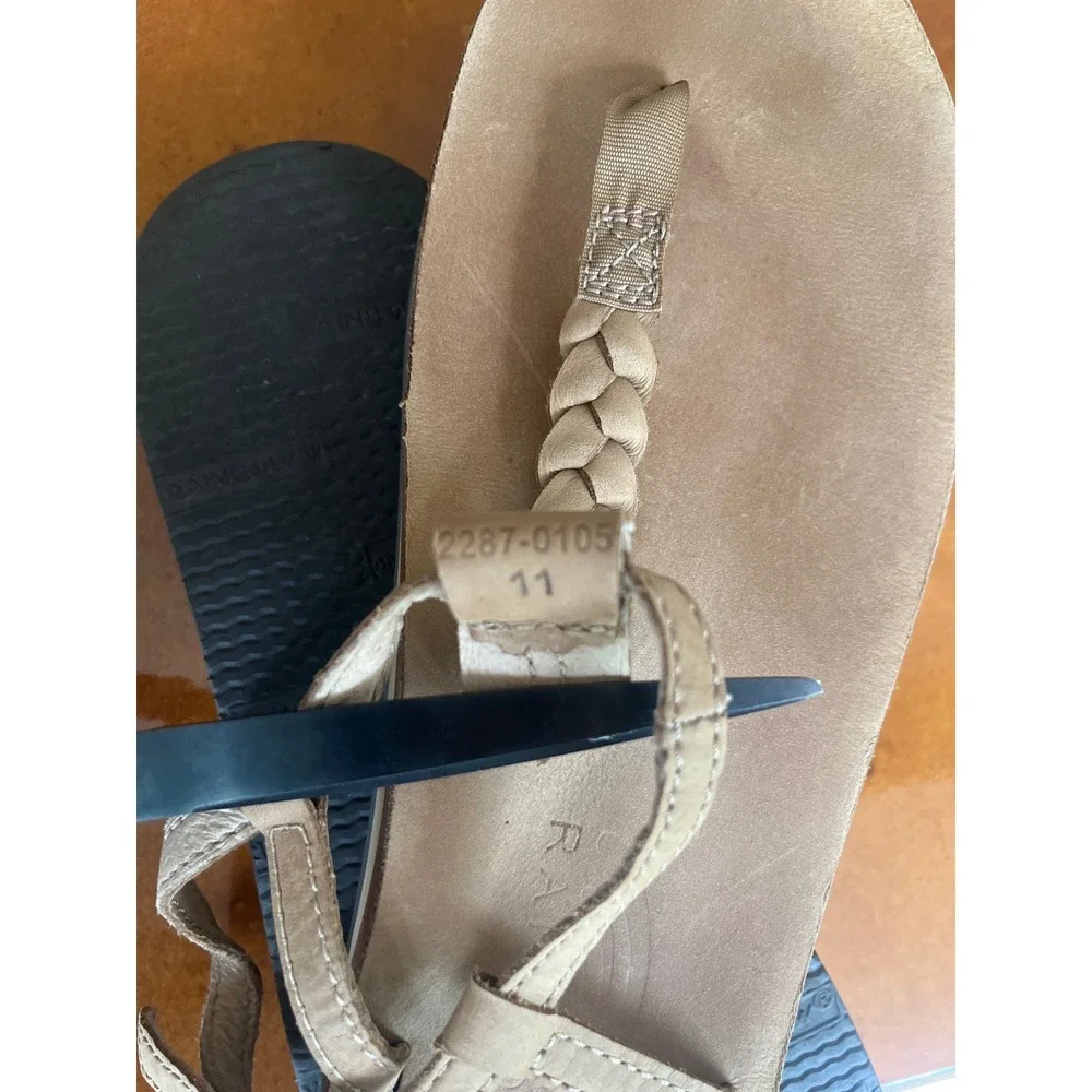 Rainbow Sandals T-Street Braided Leather Sandals Size 11 Womens Tan